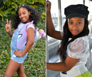 side by side body shots of La'miah posing and smiling and looking professional while posing