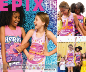 collage of Barbizon Chique grads modeling on the cover and in the editorial for EpixKids