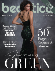 Jalena as she appears on the cover of BEAUTICA Magazine