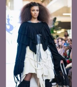 Jalena walking in Philly Fashion Week