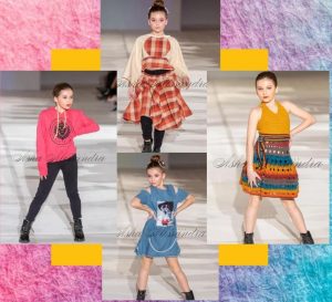 collage of Zoey modeling on the runway at Atlantic City Fashion Week 