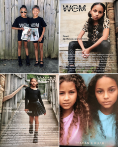 collage of Tegan and Ruari with images from their editorial and a shot of them together holding up the Wild Child Magazine