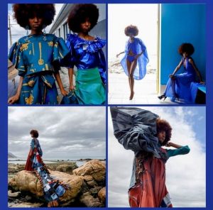 collage of Diamond and Desitony modeling in the editorial for Africa is Now Magazine