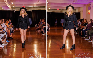 Zoey on the runway at NYFW