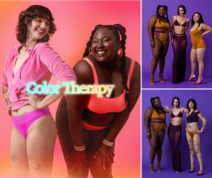 collage of Trizel with other models as they appear in the Parade ad campaign