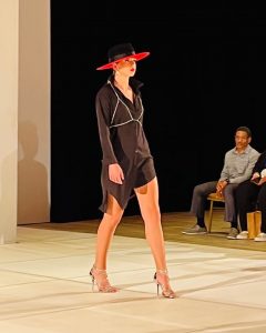 Casey walking on the runway at ACFW