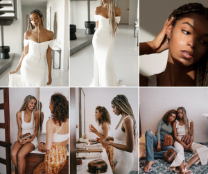 collage of Sydney modeling in the mentioned campaigns 