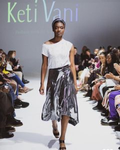 Auhjanae walking on the runway