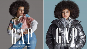 GAP ads featuring Lokana modeling